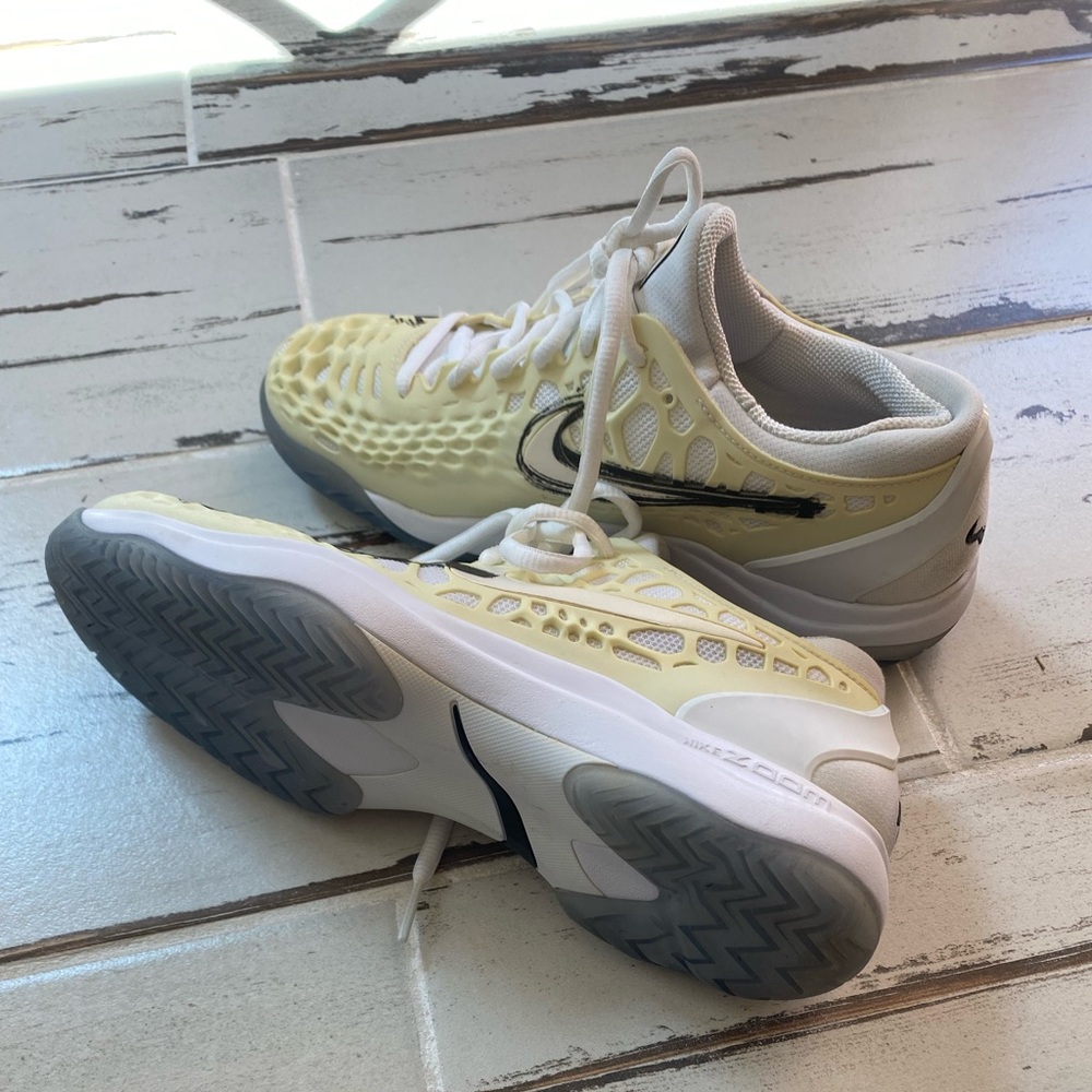 Nike Yellow and White Tennis Shoes